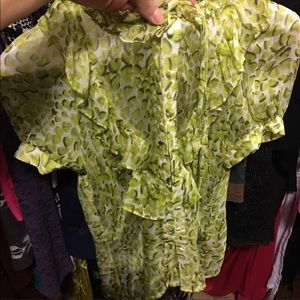 Bizz Silk Sheer Ruffles - Hint of I'm Sexy Top